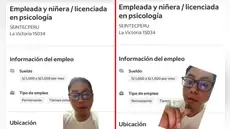 Joven queda en shock al encontrar inusual oferta de trabajo para psicólogos por S/1.500: "¿Psicóloga y niñera?"