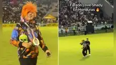 Faraón Love Shady animó el medio tiempo de partido de tiktokers entre Honduras y Nicaragua y causa revuelo en redes