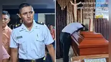 Policía peruano conmueve con emotiva despedida a su padre en velorio Policía peruano conmueve con emotiva despedida a su padre en velorio