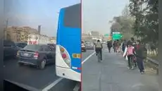 Intenso tráfico en Vía de Evitamiento: pasajeros quedan varados desde Santa Anita hasta Puente Nuevo por cierre parcial de la autopista