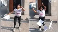 Peruana baila tras firmar su divorcio en juzgado de Manchay: "Por fin soy libre"