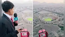 Joven narra final de la Copa Libertadores desde cerro junto a Estadio Monumental