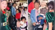 Tiktoker genera controversia al retirar a padre e hijo durante chocolatada: "Tú tienes plata, hay que ser consciente"