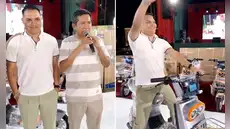 Dueño de La Bella Luz sorprende a cantante Deyvis Paredes y le regala una moto por sus nueve años en el grupo: “A pesar de algunos problemas, estamos ahí”