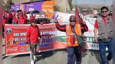 Arequipa: sindicatos de Coca-Cola y Cerro Verde mantienen protestas por reclamos laborales