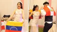 Pareja peruano-venezolana celebra su boda al ritmo de festejo y tambor y desata furor en redes