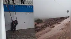 Dos hombres se salvan de ser arrastrados por huaico en Arequipa