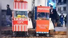 Emprendedores colocan quioscos de QFC y Pepoyos en plena calle del Cusco y en redes bromean: “La competencia esta dura”