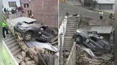 Patrullero policial cae sobre vivienda en Arequipa y familia exige investigación: “Me dicen que me calme”
