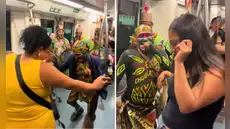 Captan a grupo tocando música de la selva dentro de la Línea 1 del Metro de Lima y redes estallan: "Perú es clave"