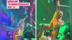 Gisela Valcárcel fue cargada en hombros en aniversario de Explosión de Iquitos