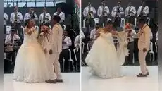 Novia emociona al dedicar romántico huayno a su esposo durante matrimonio: "Escrito está por el destino"