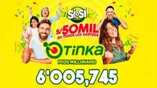 Sorteo de La Tinka HOY domingo 15 de febrero de 2026: premios, jugada ganadora y Pozo Millonario