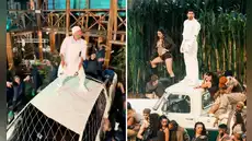 Cevichería peruana recrea el show de Bad Bunny en el Super Bowl con utensilios de cocina y se vuelve viral en TikTok