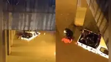 Intensas lluvias inundan bypass vehicular y generan cancelación de vuelos en Arequipa