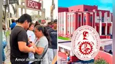 Madre conmueve al orar con su hijo en la puerta de la UNI antes de rendir el examen de admisión 2026-I