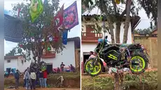 Cuelgan moto 0 km en yunza por carnavales en Huánuco y desata furor en redes: "Es un árbol millonario"