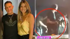 Alejandro Sanz y Stephanie Cayo son captados de la mano y él sonríe al ser consultado por la actriz peruana