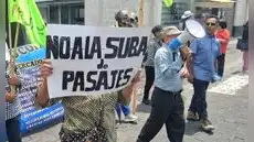 Arequipa: protestan contra alza del pasaje en el transporte urbano