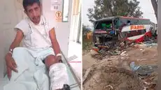 Chofer que sufrió accidente necesita operación urgente para no perder la pierna