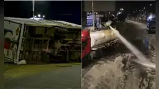 Derrame de aceite de cocina en La Victoria deja pista resbalosa y causa múltiples accidentes de tránsito