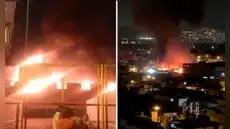 Voraz incendio consume fábrica textil y moviliza 16 unidades de bomberos en Surco