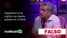 Cajamarca no es la región con menos anemia del Perú, como afirmó Mesías Guevara