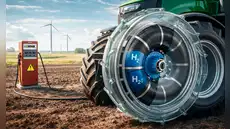 Ingenieros alemanes crean ruedas de tractor con hidrógeno para trabajar más horas sin repostar combustible durante el día