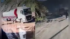 Huaicos bloquean la Carretera Central en San Rafael: pasajeros varados y tráiler atrapado