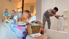 Ezio Oliva se muda a España con Karen Schwarz y sus hijas y revela su dura realidad: "Nuestro comedor es una caja"