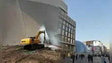 China cambia las reglas de la construcción con enormes burbujas para eliminar el ruido y el polvo en las ciudades