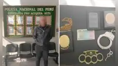 Ciudadano brasileño fue detenido luego de fingir que era policía en Arequipa: aseguraba ser teniente y llevaba una placa de sheriff Ciudadano brasileño fue detenido luego de fingir que era policía en Arequipa: aseguraba ser teniente y llevaba una placa de sheriff