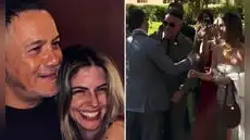 Alejandro Sanz se luce junto a Stephanie Cayo en la boda secreta de Bruno Ascenzo