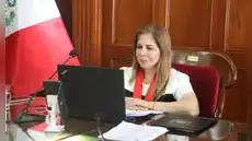 Titular Cecilia León presenta requerimientos clave para fortalecer la justica en La Libertad ante la presidenta del Poder Judicial