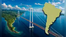 El puente de casi 3 km que unirá una isla a un país de Sudamérica por US$1,15 billones desde 2028: cruce duraría 3 minutos