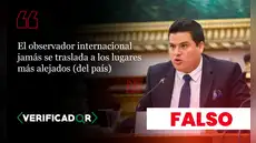 Los observadores internacionales sí se trasladaron a los lugares más alejados del Perú, contrario a lo que afirmó Diego Bazán