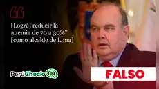 López Aliaga no redujo la anemia de 70% a 30% en Lima Metropolitana