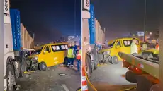 Tres fallecidos deja choque de miniván con pasajeros contra tráiler en la Panamericana Sur