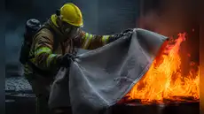 China desarrolla una manta ignífuga capaz de resistir hasta 1000°C y apagar incendios extremos en cuestión de segundos