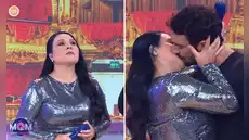 Tula Rodríguez se da apasionado beso en vivo con famoso actor extranjero quien tiene novia