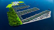 Uno de los países más pequeños del mundo transforma su costa en un megapuerto futurista del tamaño de 3.300 campos de fútbol