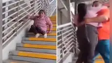 Mujer se arrastró por escaleras en estación de la Línea 1 ante falta de ascensor operativo