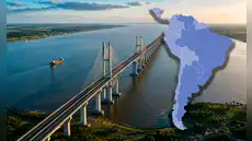 El puente monumental que promete unir 2 países de América Latina sobre el río más ancho del mundo por más de US$300 millones: atrae a China