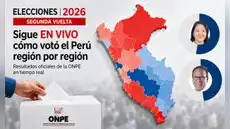 Resultados ONPE 2026 EN VIVO: Mapa interactivo de cómo votó cada región del Perú