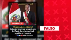 Es falso que Roberto Sánchez haya sido declarado oficialmente presidente del Perú