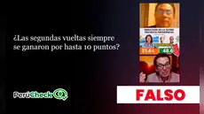 Es falso que siempre se haya ganado la segunda vuelta presidencial con hasta 10 puntos de diferencia