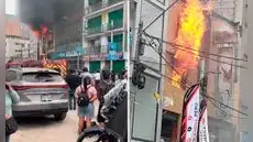 Fuerte incendio afecta galerías en el emporio comercial de Gamarra: más de 10 unidades atienden la emergencia