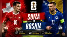 Suiza vs Bosnia y Herzegovina: a qué hora y dónde ver el partido por el Mundial 2026