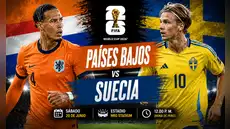 ¿A qué hora y dónde ver Países Bajos vs Suecia EN VIVO por el Mundial 2026?