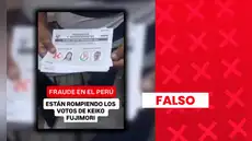 Es falso que tras la segunda vuelta se hayan roto cédulas marcadas a favor de Keiko Fujimori: se trataba de material no utilizado y su destrucción forma parte del protocolo de la ONPE